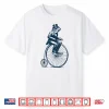Dapper Frog Riding A Vintage Penny Farthing Bicycle Cyclist Shirt