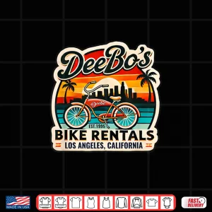 Design Deebos Bike Rentals Beach Cruisers 90s Pop Culture Shirt