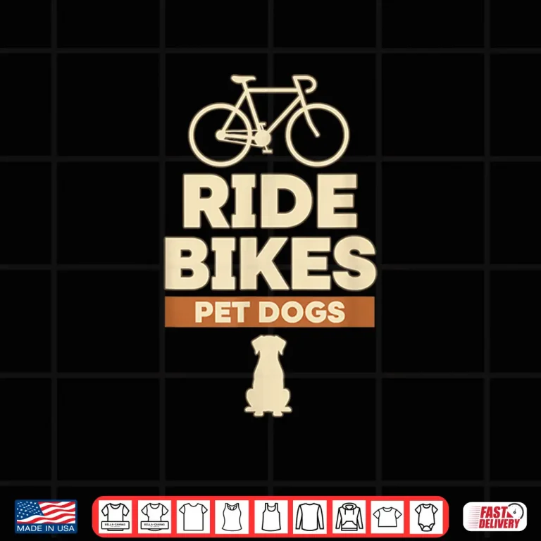 Design Dog Ride Bikes Pet Dogs Dog Lover Cycling Bicycle Design Shirt