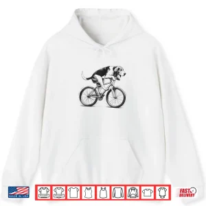 Hoodie Treeing Walker Coonhound Dog Riding a Bike Bicycle Cycling Shirt