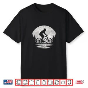Vintage Cyclist Moon Bicycle Bike Cycling Lover Men Shirt