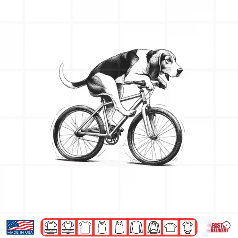 Design Treeing Walker Coonhound Dog Riding a Bike Bicycle Cycling Shirt