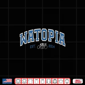 Design Watopia Indoor Cycling Bike Riding Shirt Training Varsity Shirt