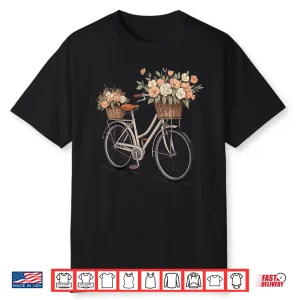 Bicycle Flowers Cyclist Floral Shirt
