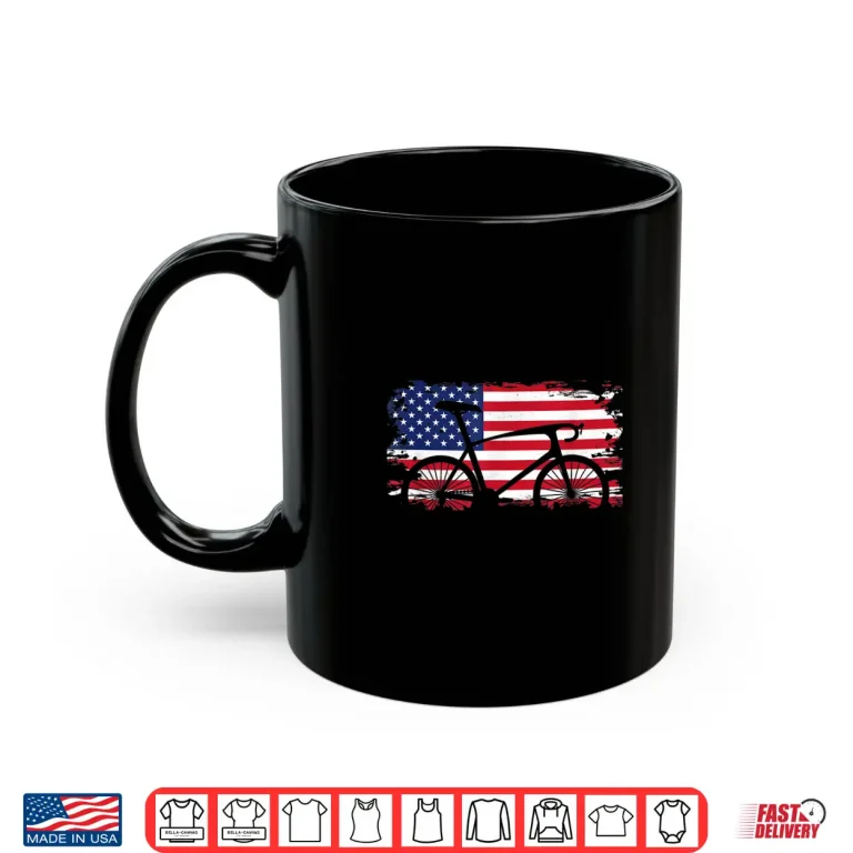 Mug American Flag Road Biking Cycling Apparel Bicycle Cycling Shirt