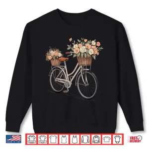 Sweatshirt Bicycle Flowers Cyclist Floral Shirt