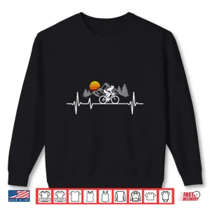 Sweatshirt Bicycle Heartbeat Cycling Cyclist Shirt