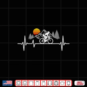 Design Bicycle Heartbeat Cycling Cyclist Shirt