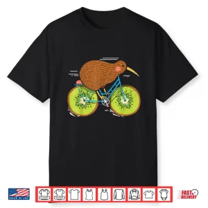 Cycle New Zealand Funny Kiwi On A Bicycle Design Idea Shirt