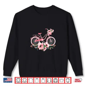 Sweatshirt Cute Cyclist Pink Bicycle Bike Cycling Lover Women Girls Shirt