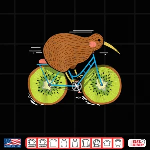 Design Cycle New Zealand Funny Kiwi on a Bicycle Design Idea Shirt