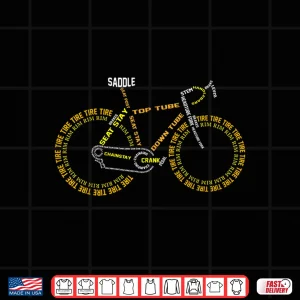 Design Funny Bicycle Anatomy Cyclist Cute Cycling Is Life Bikes Shirt