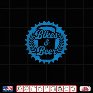 Design Mens Mountain Biker Bike Rider and Beer Drinker Bikes Beer Shirt