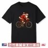 Retro Santa Riding Bicycle Cycling Biking Elf Bike Christmas Shirt