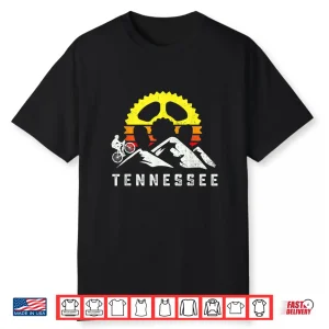 Tennessee Mountain Biking Retro Bike Rider Mtb Cyclist Race Shirt