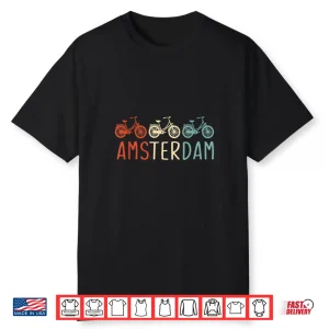 Amsterdam Bike Bicycle City Retro Cycling Gift Shirt