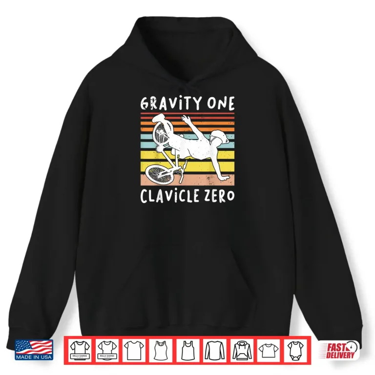 Hoodie BROKEN COLLARBONE Clavicle Zero Cycling Biker Bike Shirt