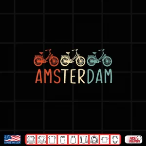 Design Amsterdam Bike Bicycle City Retro Cycling Gift Shirt