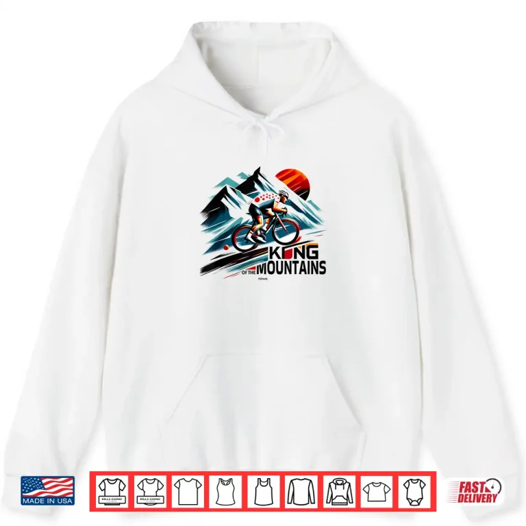 Hoodie CYCLING KING OF THE MOUNTAINS ROAD BIKE CLIMBER Shirt