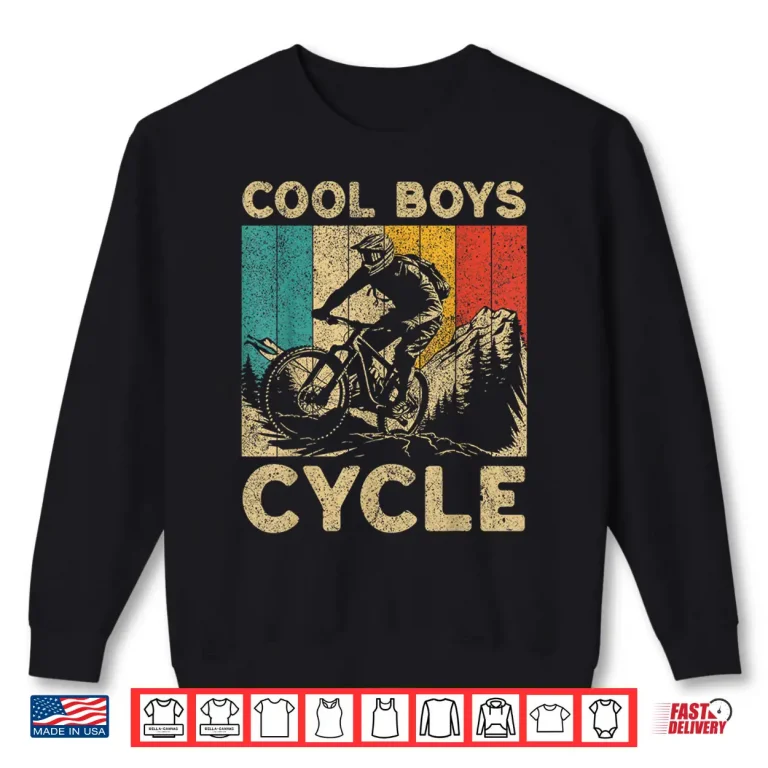 Sweatshirt Cool Boys Cycle Bicycle Riding Cyclist Boys Kids Shirt