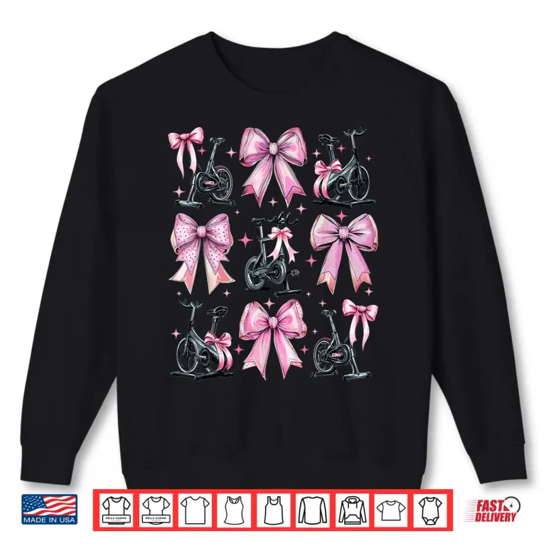 Sweatshirt Coquette Bow Spin Class Spinning Indoor Cycling Girl Mom Shirt