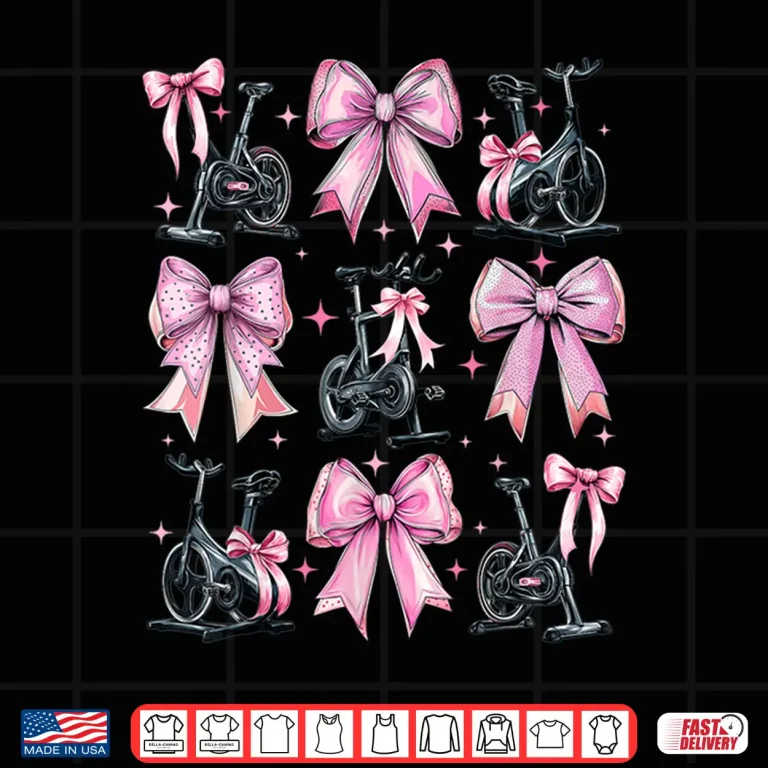 Design Coquette Bow Spin Class Spinning Indoor Cycling Girl Mom Shirt