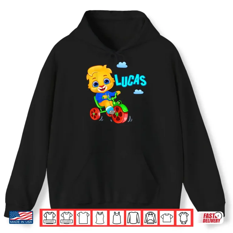 Hoodie Lucas Loves Cycling Lucas the Lion Official RV AppStudios Shirt