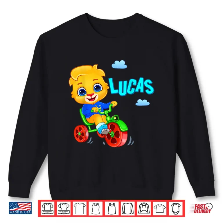 Sweatshirt Lucas Loves Cycling Lucas the Lion Official RV AppStudios Shirt