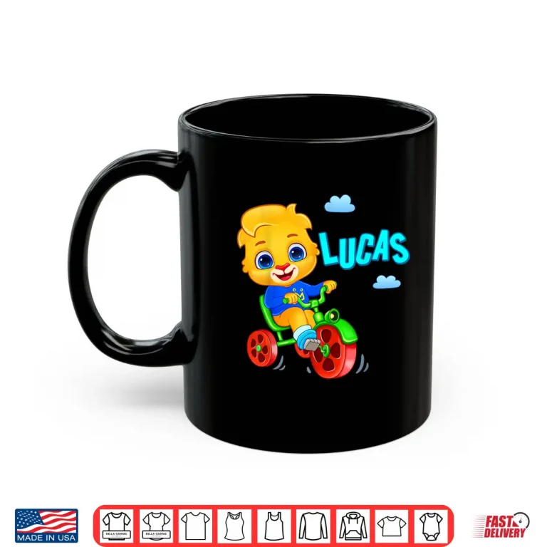 Mug Lucas Loves Cycling Lucas the Lion Official RV AppStudios Shirt