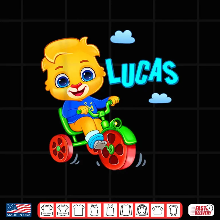 Design Lucas Loves Cycling Lucas the Lion Official RV AppStudios Shirt