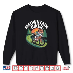 Sweatshirt Meowntain Biker Cat Cycling Adventure Shirt