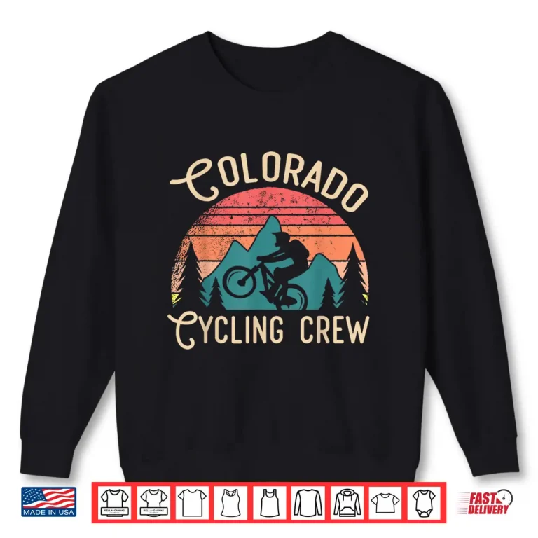 Sweatshirt Mountain Bike Bicycle Cycling Colorado Shirt