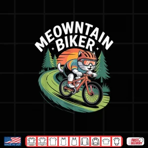 Design Meowntain Biker Cat Cycling Adventure Shirt