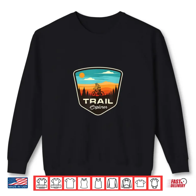 Sweatshirt Retro MTB Trail Mountain Bike Biking Cycling Enthusiast Idea Shirt