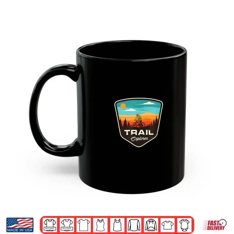 Mug Retro MTB Trail Mountain Bike Biking Cycling Enthusiast Idea Shirt