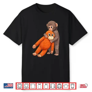Baby Monkey Punch Cute Animal Viral Internet Meme Funny Shirt