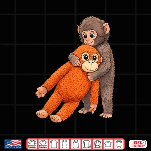 Design Baby Monkey Punch Cute Animal Viral Internet Meme Funny Shirt