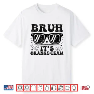 Field Day Bruh Its Orange Team Teacher Peace Hand Shirt