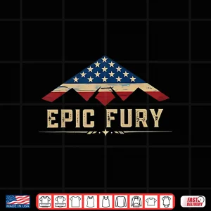 Design Operation Epic Fury Military Style Graphic Vintage Shirt