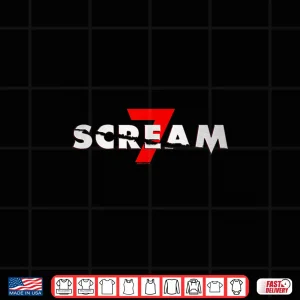 Design Scream Seven Logo Horror Movie Cinematic Graphic Shirt