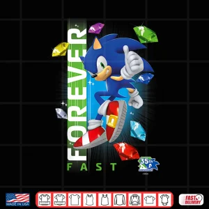 Design Sonic The Hedgehog Thirty Fifth Anniversary Forever Fast Shirt