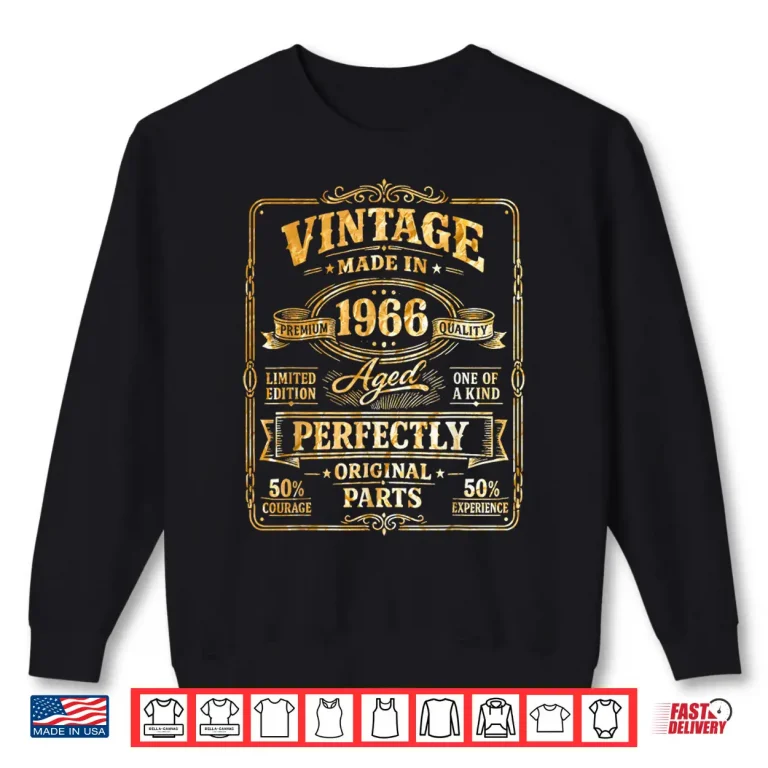 Sweatshirt 60th Birthday Man Woman 60 Years Decoration 1966 Gift Funny Shirt