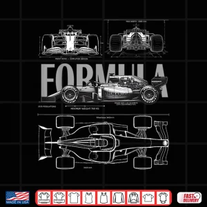Design Racing 2026 Car Silhouette Blueprint Racing Car 2026 Size Shirt