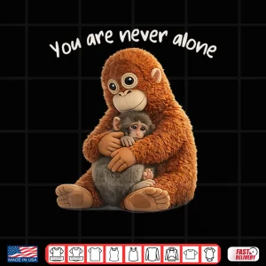 Design You are Never Alone Punch Monkey Animal Lover Shirt