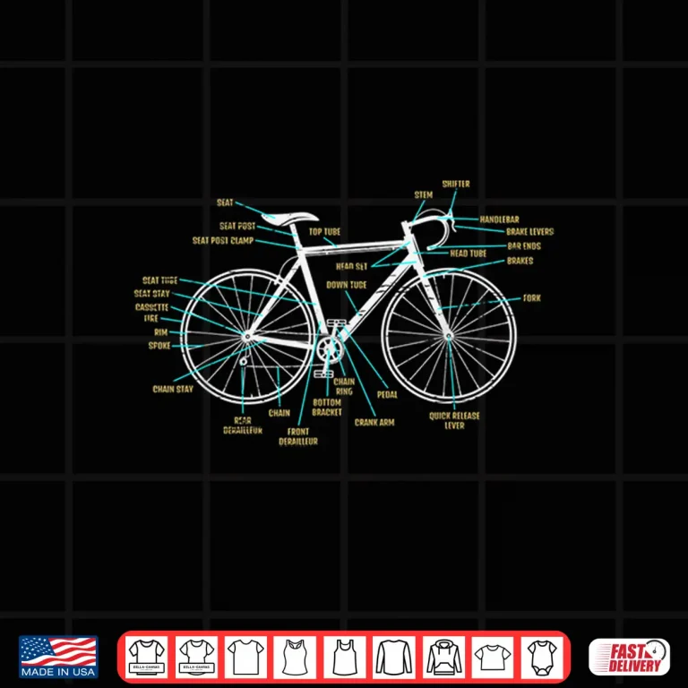 Design Bicycle Anatomy Road Bike Cycling Shirt