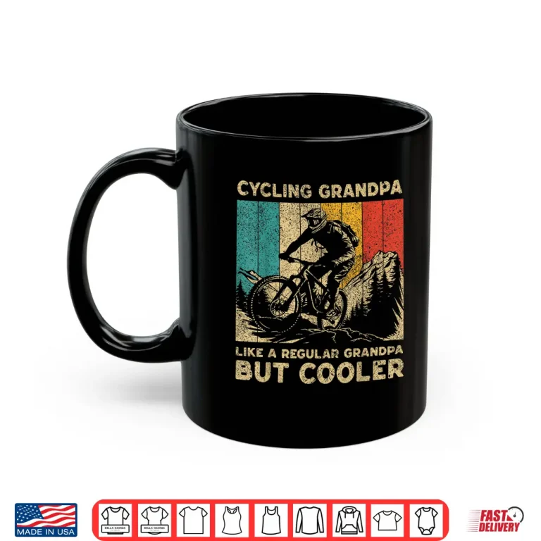 Mug Cycling Grandpa Bicycle Riding Cyclist Mens Shirt