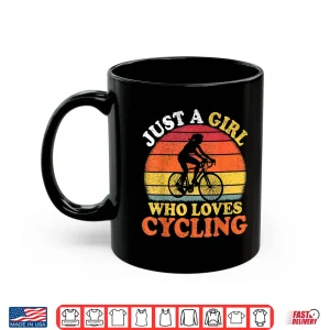 Mug Cycling Lover Vintage Just A Girl Who Loves Cycling Shirt