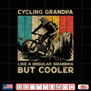 Design Cycling Grandpa Bicycle Riding Cyclist Mens Shirt