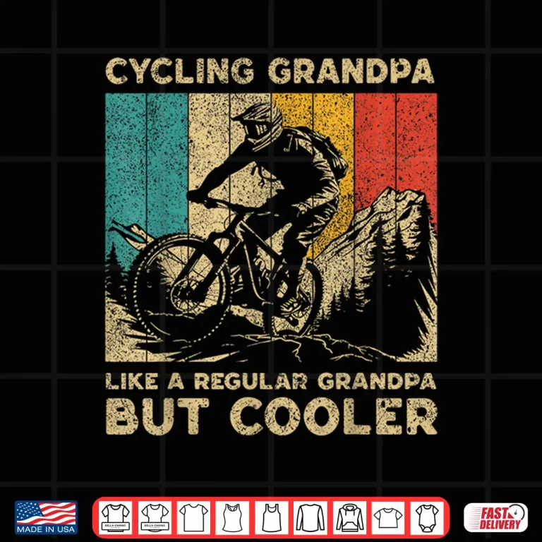 Design Cycling Grandpa Bicycle Riding Cyclist Mens Shirt