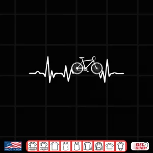 Design Funny Bicycle Heartbeat Cycling Cyclist Shirt
